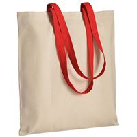 SHOPPER IN COTONE CON MANICI COLORATI 220 gr